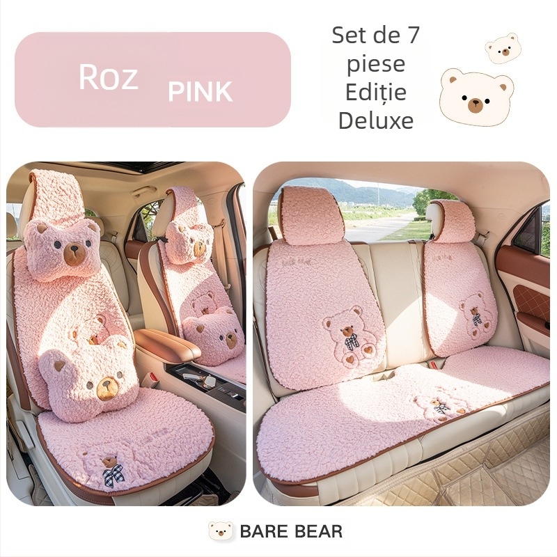 Pernă auto plush cald husă de scaun de iarnă desene animate drăguț zeiță pernă auto jumătate pachet pernă scaun auto en-gros