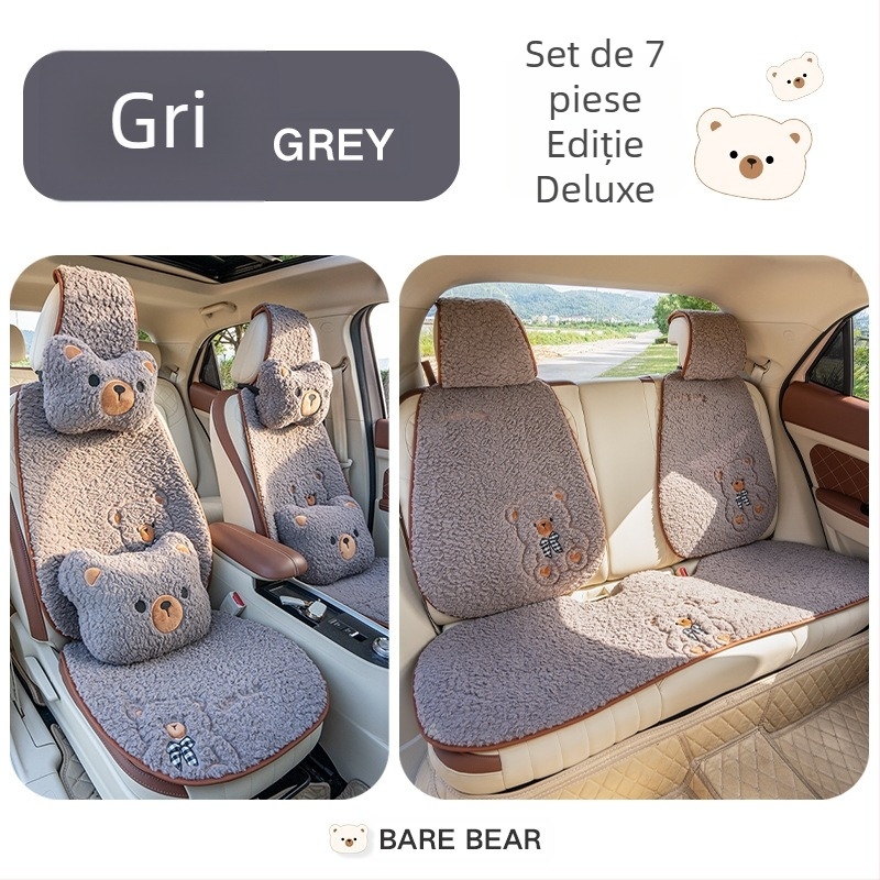 Pernă auto plush cald husă de scaun de iarnă desene animate drăguț zeiță pernă auto jumătate pachet pernă scaun auto en-gros