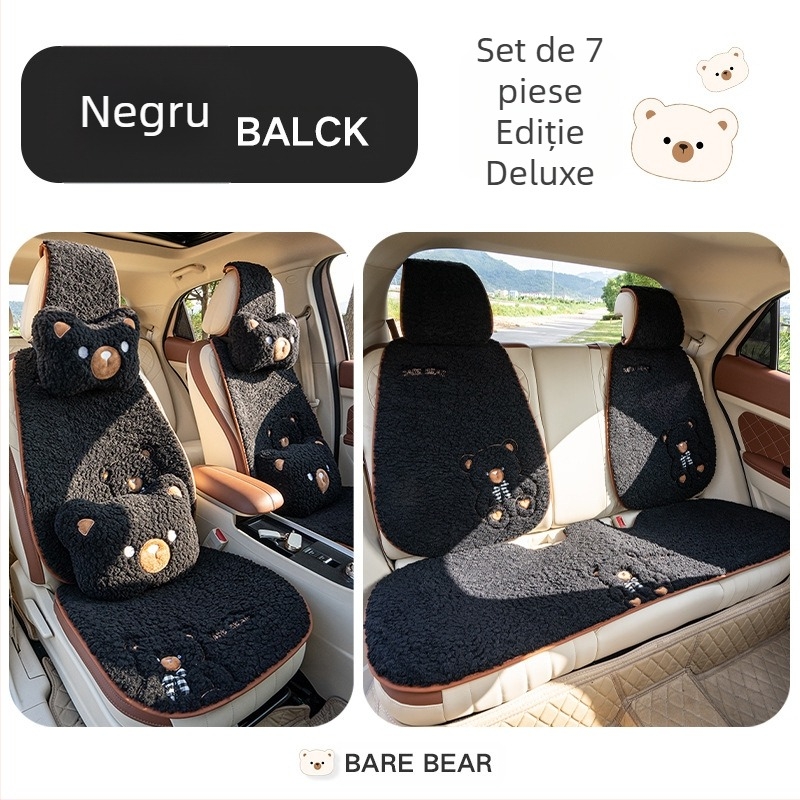 Pernă auto plush cald husă de scaun de iarnă desene animate drăguț zeiță pernă auto jumătate pachet pernă scaun auto en-gros