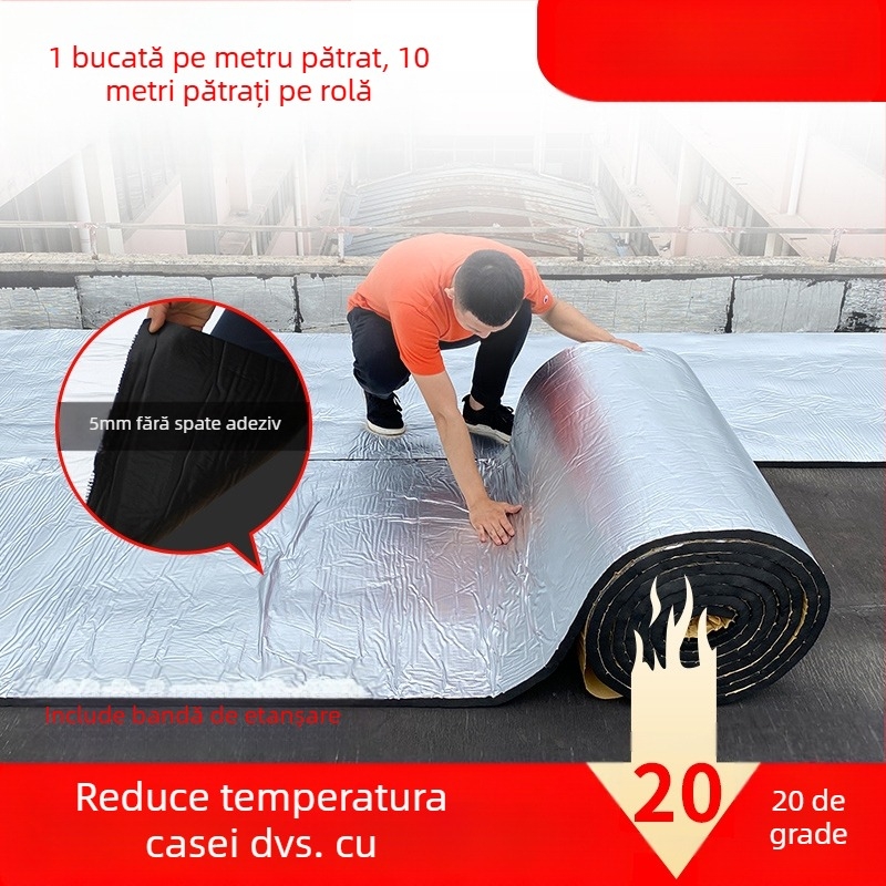 Izolație acoperiș bumbac rezistent la temperaturi ridicate, pânză ignifugă, acoperiș, folie izolatoare pentru tavan, cameră de soare, placă izolatoare autoadezivă pentru acoperiș