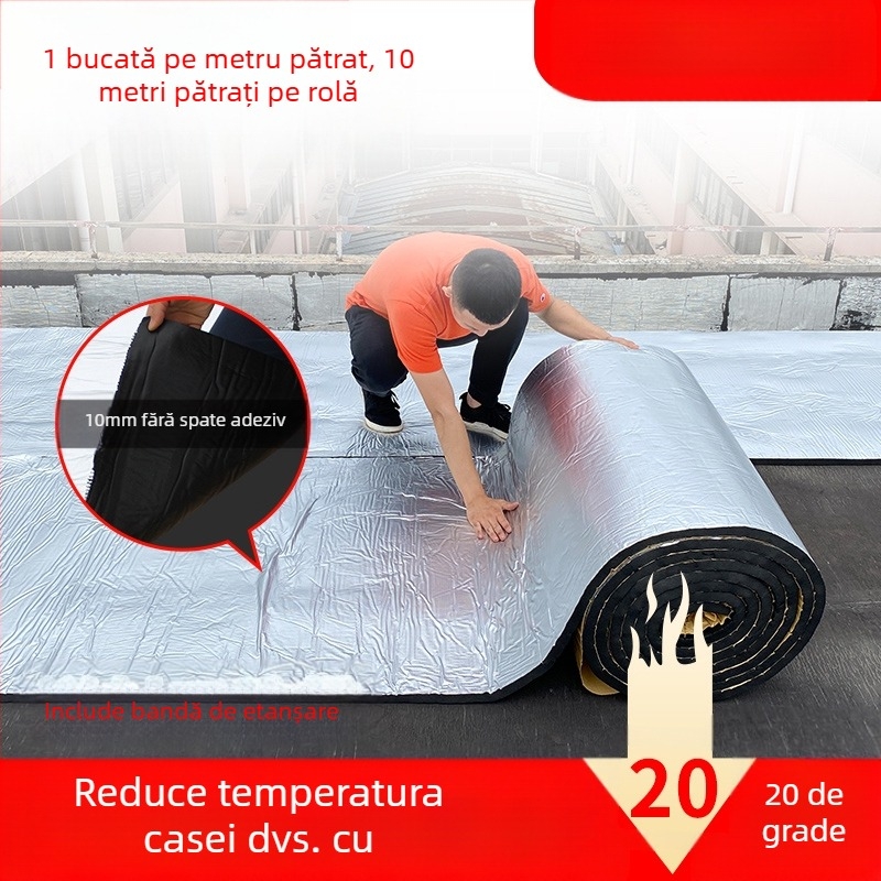 Izolație acoperiș bumbac rezistent la temperaturi ridicate, pânză ignifugă, acoperiș, folie izolatoare pentru tavan, cameră de soare, placă izolatoare autoadezivă pentru acoperiș