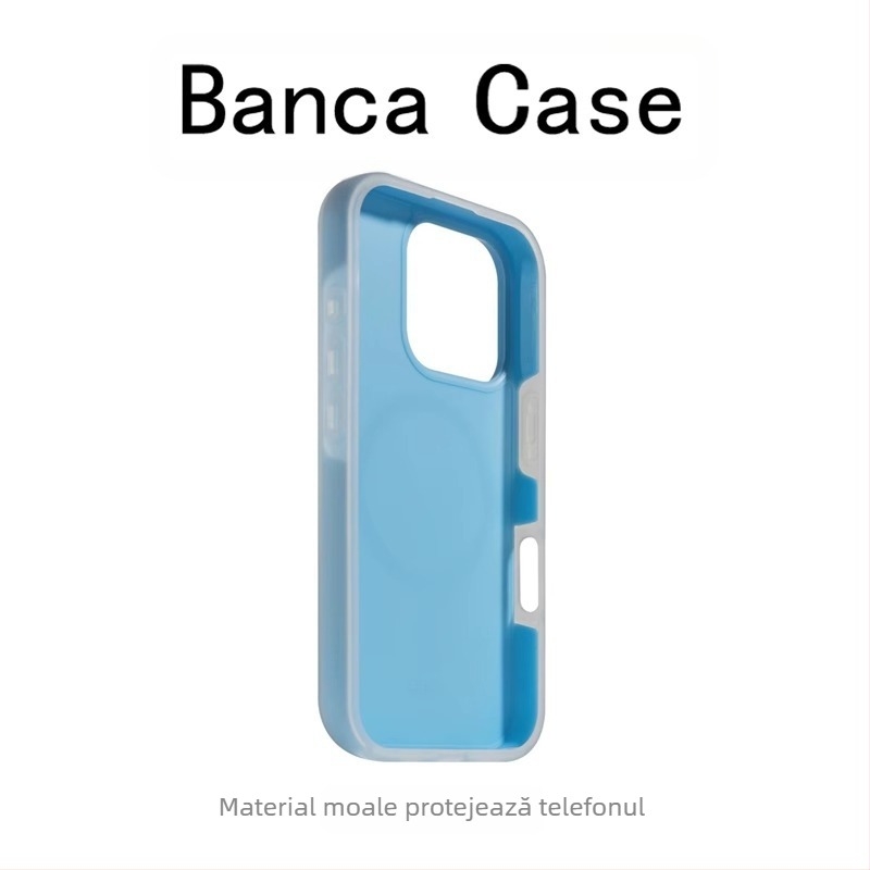 Carcasă magnetică Skin-Feel Jelly, două în unu, potrivită pentru iPhone 17 Pro Max, design simplu pentru Apple 16 Pro