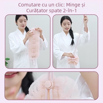 Yuesijia, en-gros, minge de baie elastică, bandă de tragere înapoi, prosop de baie două în unu, prosop de baie de mare valoare, noroi nedureros