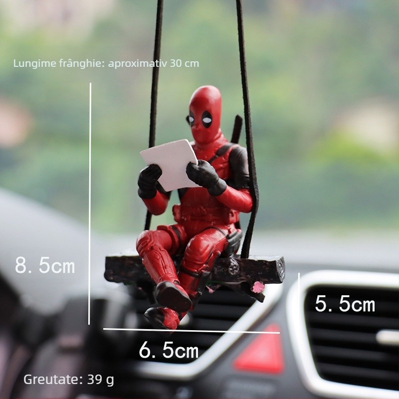 Desen animat Deadpool oglindă retrovizoare auto pandantiv auto citire mici accesorii auto ieftine pandantiv auto interior