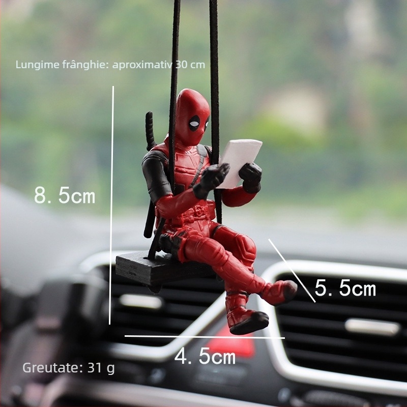 Desen animat Deadpool oglindă retrovizoare auto pandantiv auto citire mici accesorii auto ieftine pandantiv auto interior
