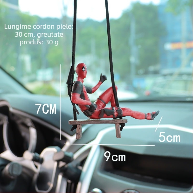 Desen animat Deadpool oglindă retrovizoare auto pandantiv auto citire mici accesorii auto ieftine pandantiv auto interior