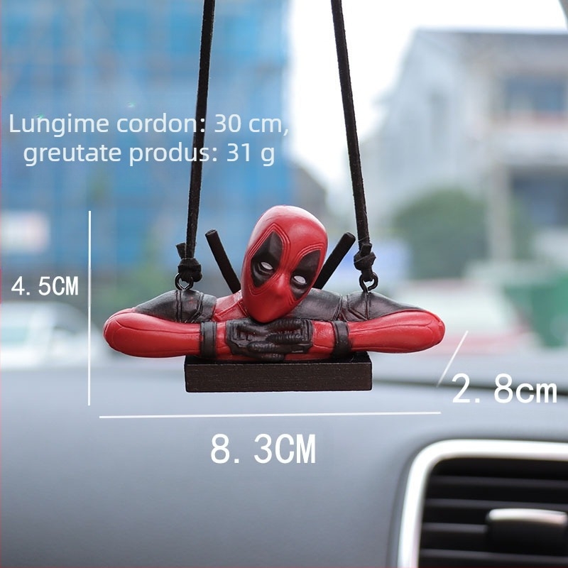Desen animat Deadpool oglindă retrovizoare auto pandantiv auto citire mici accesorii auto ieftine pandantiv auto interior