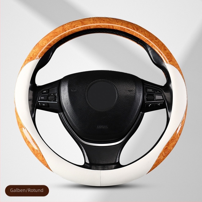 Husă volan auto, model lemn de piersică, pentru patru sezoane, universală, antiderapantă, absorbantă de transpirație, de înaltă calitate, populară, decorativă, de vară, pentru bărbați