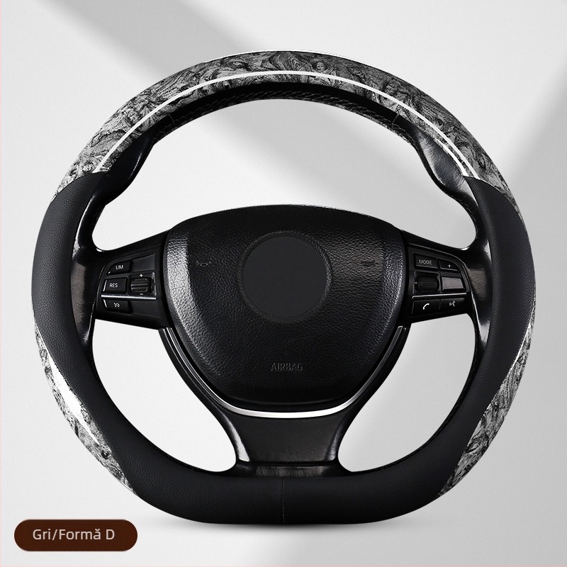 Husă volan auto, model lemn de piersică, pentru patru sezoane, universală, antiderapantă, absorbantă de transpirație, de înaltă calitate, populară, decorativă, de vară, pentru bărbați