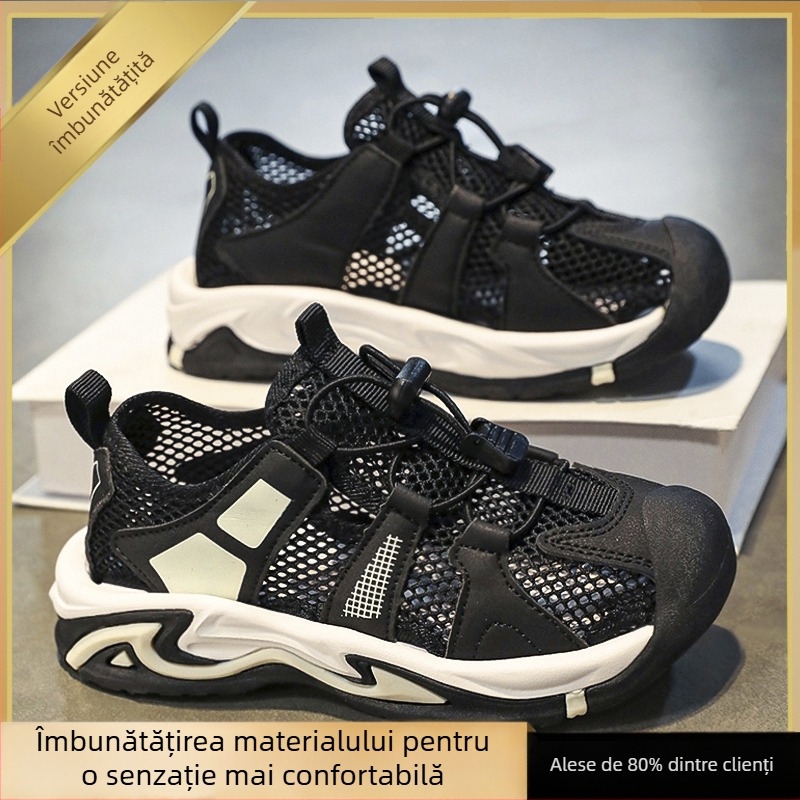 Hongxing Kidsren's Shoes Sandale pentru copii Băieți 2025 Noua vară sport în aer liber cu plasă unică Pantofi pentru copii de mărime medie și mare