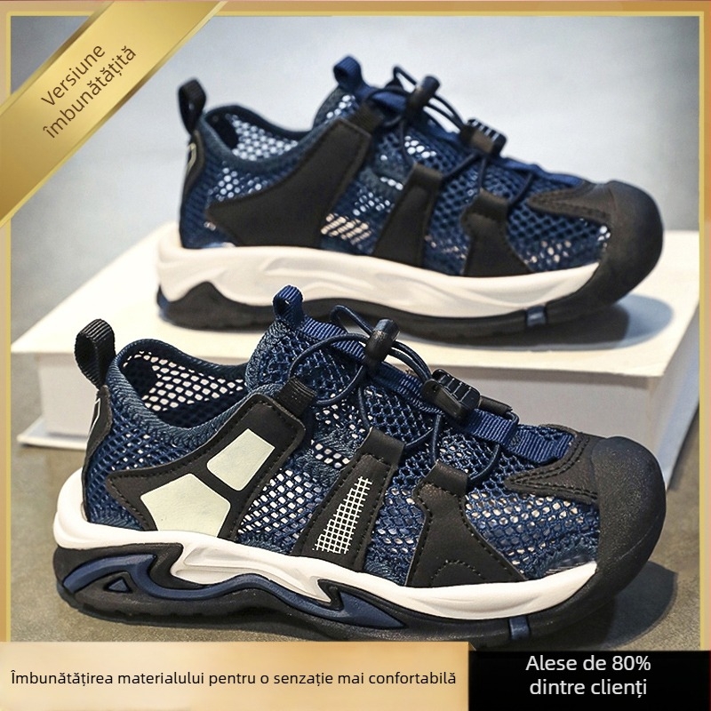 Hongxing Kidsren's Shoes Sandale pentru copii Băieți 2025 Noua vară sport în aer liber cu plasă unică Pantofi pentru copii de mărime medie și mare