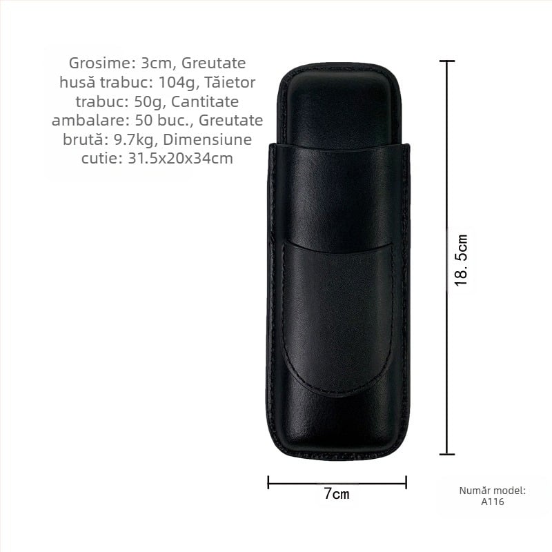 Set de trabucuri asamblat, foarfecă pentru trabucuri, hidratant personalizat pentru trabucuri, husă din piele pentru trabucuri, husă de protecție pentru depozitare