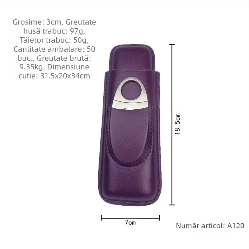 Set de trabucuri asamblat, foarfecă pentru trabucuri, hidratant personalizat pentru trabucuri, husă din piele pentru trabucuri, husă de protecție pentru depozitare