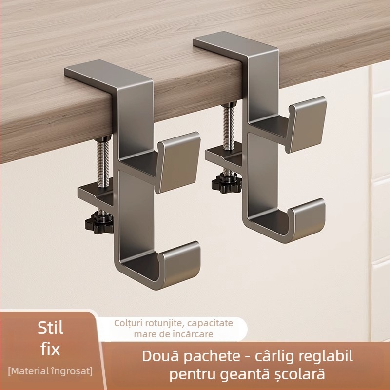 Cârlig pentru ghiozdan, birou pentru studenți, agățat lateral, ghiozdan, fără perforații, puternic, portant, pentru dormitor, birou, fără sudură, agățat, geantă artefact