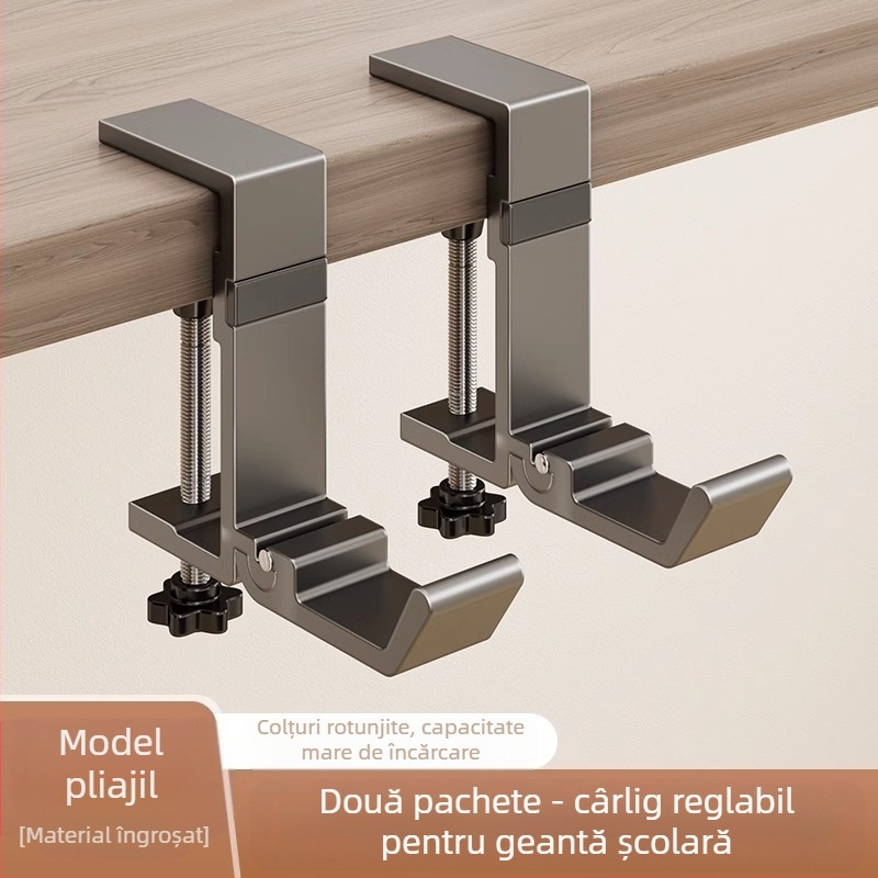 Cârlig pentru ghiozdan, birou pentru studenți, agățat lateral, ghiozdan, fără perforații, puternic, portant, pentru dormitor, birou, fără sudură, agățat, geantă artefact