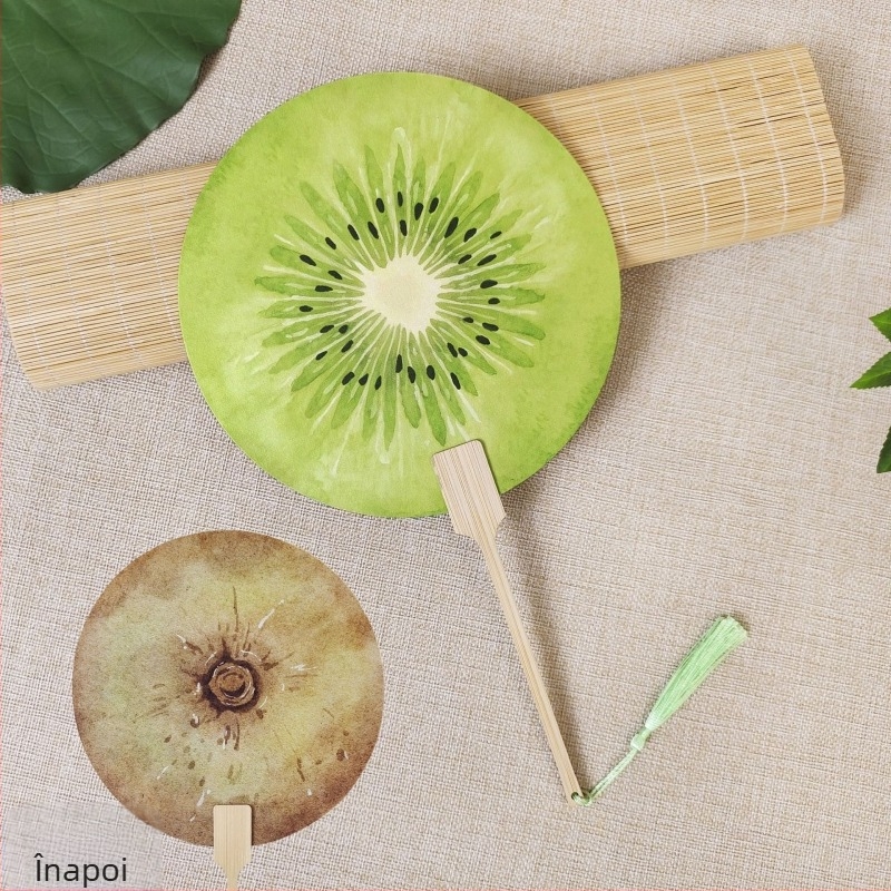 Evantai de pepene verde, grup de fructe, evantai cool, recuzită, mici explozii de carte roșie, evantai pictat manual, vară, drăguț, evantai ronțăit manual, cadou