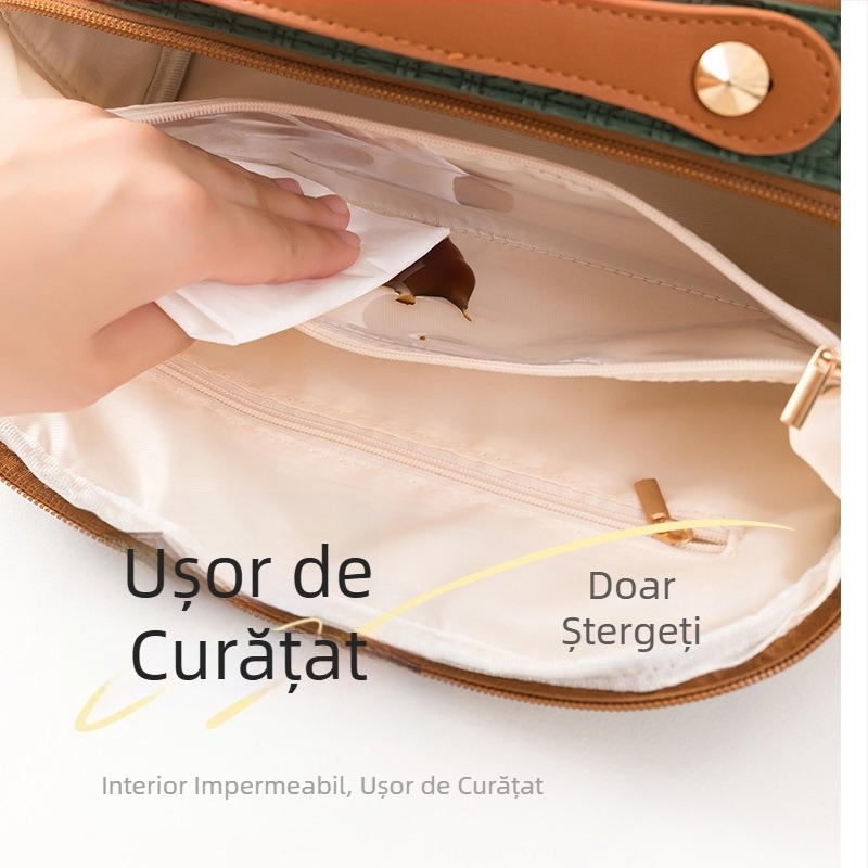 Geantă cosmetică transfrontalieră, geantă de călătorie de înaltă calitate, geantă de spălat de mare capacitate pentru femei, geantă cosmetică cu dublă deschidere, geantă de depozitare cu deschidere mare