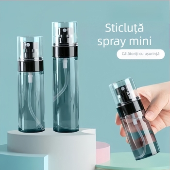 Sticlă de pulverizare ultra-fină, sticlă de reumplere pentru călătorii, machiaj facial, hidratare, portabil, tip push, alcool, sticlă mică de pulverizare pentru călătorii