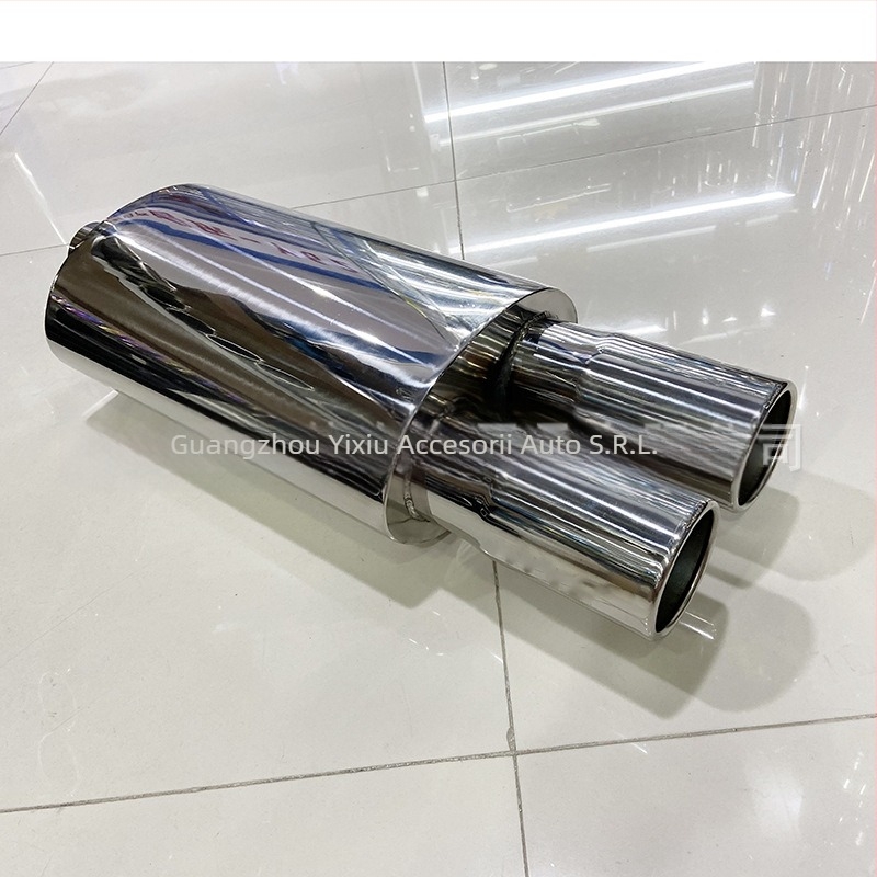 Țeavă de eșapament universală cu undă sonoră pentru mașini sport, modificată din oțel inoxidabil direct din fabrică, tun oblic, tambur cu sunet slab, greu și gros