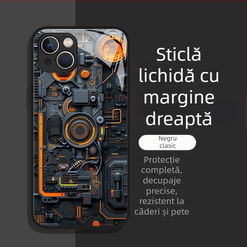 Carcasă de telefon pentru bărbați, potrivită pentru Apple 17, model nou, 16Plus, sticlă 13, acoperire completă, 12Mini, carcasă de protecție 11/X, model popular