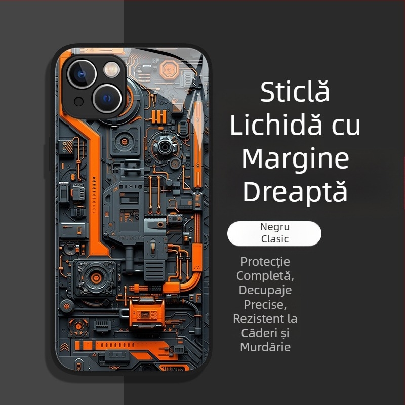 Carcasă de telefon pentru bărbați, potrivită pentru Apple 17, model nou, 16Plus, sticlă 13, acoperire completă, 12Mini, carcasă de protecție 11/X, model popular