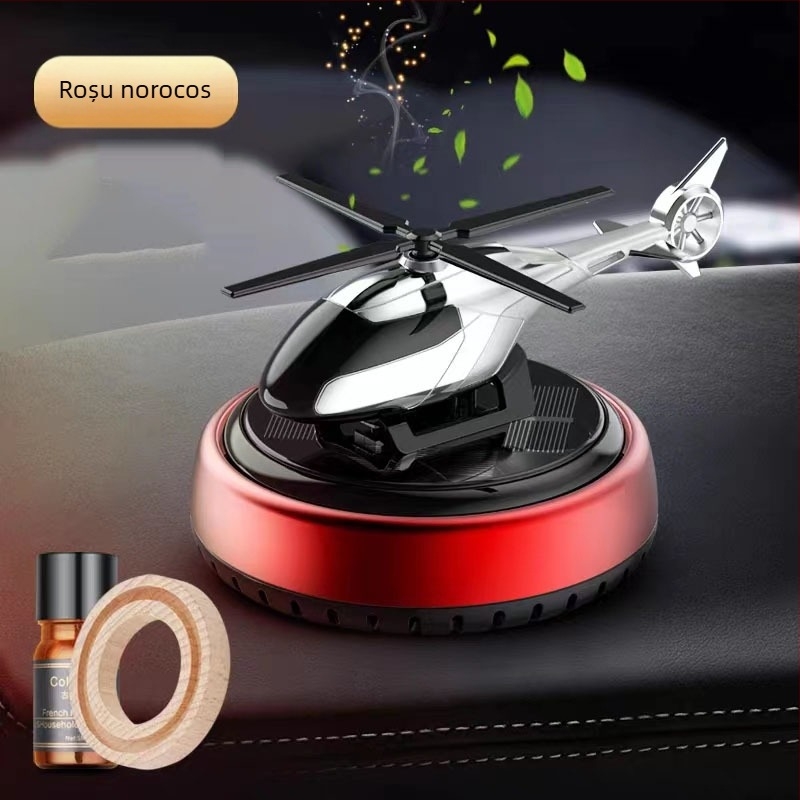 Ornament auto cu energie solară, elicopter rotativ, aromaterapie creativă, tablou de bord transfrontalier, accesorii auto pentru bărbați, suport pentru parfum