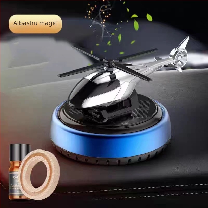 Ornament auto cu energie solară, elicopter rotativ, aromaterapie creativă, tablou de bord transfrontalier, accesorii auto pentru bărbați, suport pentru parfum