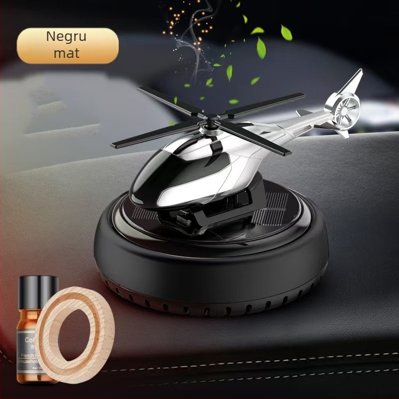 Ornament auto cu energie solară, elicopter rotativ, aromaterapie creativă, tablou de bord transfrontalier, accesorii auto pentru bărbați, suport pentru parfum