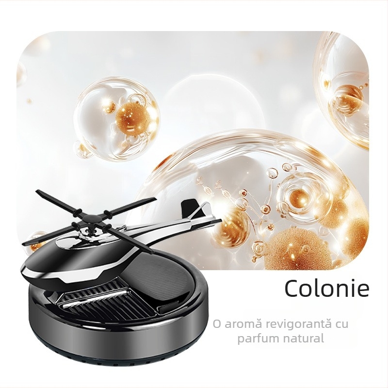 Ornament auto cu energie solară, elicopter rotativ, aromaterapie creativă, tablou de bord transfrontalier, accesorii auto pentru bărbați, suport pentru parfum
