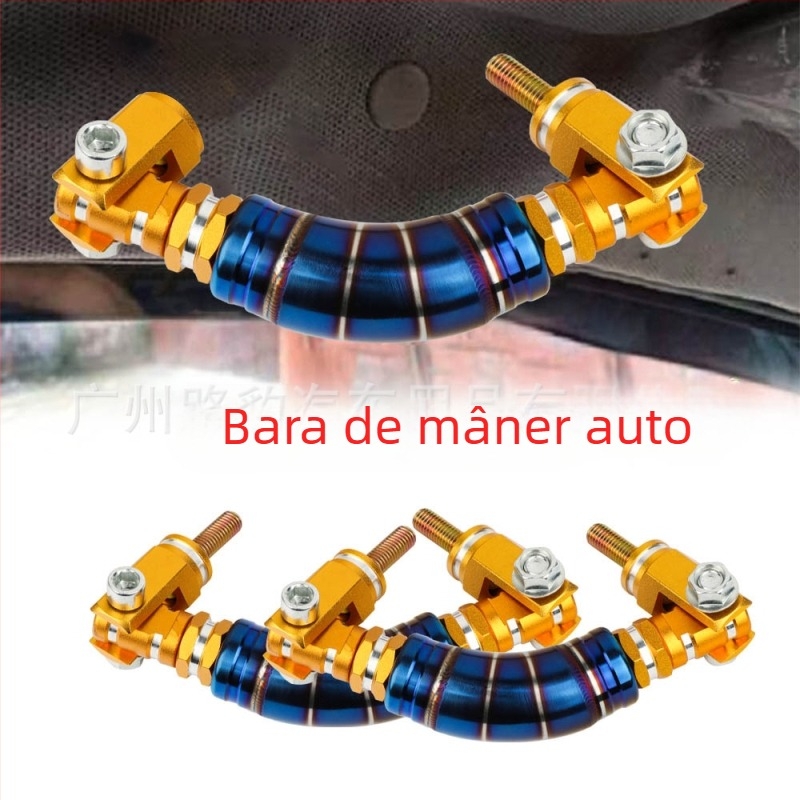 Thailanda, vânzare fierbinte, mâner de acoperiș modificat pentru mașini de curse, interior din aliaj de aluminiu, cârlig albastru copt, mâner decorativ pentru cotiera