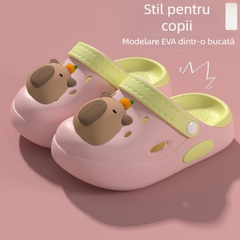 Kapi Bala băieți pantofi cu gaură de vară băieți bebeluși anti-alunecare fete mici papuci de interior cu desene animate pentru copii pentru îmbrăcăminte exterioară