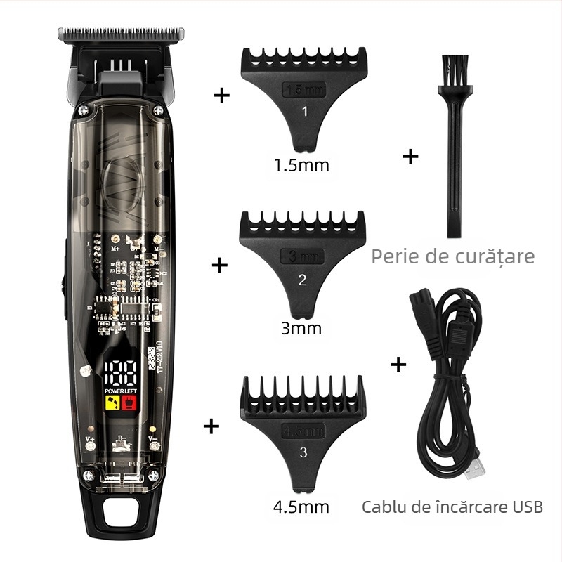 Mașină de tuns automată, mașină de tuns electrică reîncărcabilă, mașină de tuns electrică cu împingere artificială, aparat de ras automat, mașină de tuns electrică de uz casnic