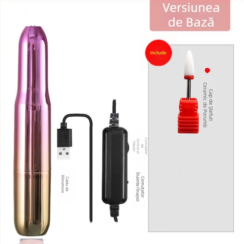 Stilou de lustruit colorat, alimentat prin USB, stilou electric de îndepărtare a ojei, mașină de lustruit, Amazon este specializată în instrumente electrice pentru unghii