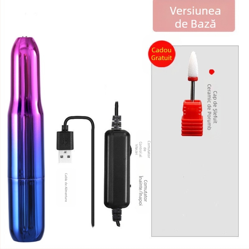 Stilou de lustruit colorat, alimentat prin USB, stilou electric de îndepărtare a ojei, mașină de lustruit, Amazon este specializată în instrumente electrice pentru unghii