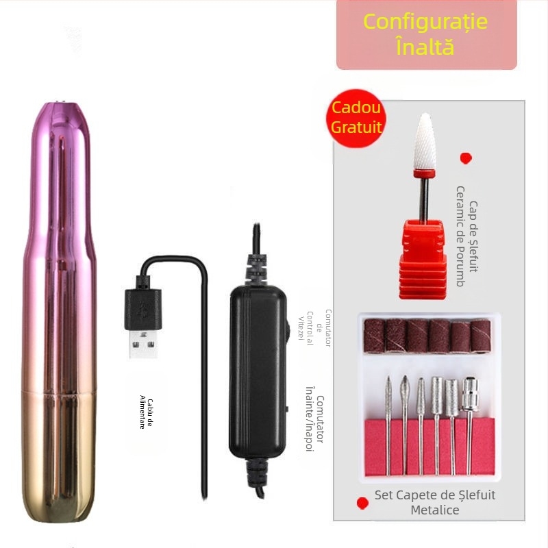 Stilou de lustruit colorat, alimentat prin USB, stilou electric de îndepărtare a ojei, mașină de lustruit, Amazon este specializată în instrumente electrice pentru unghii
