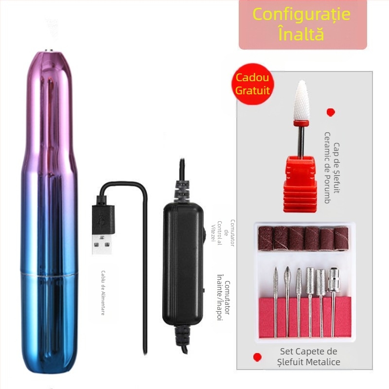 Stilou de lustruit colorat, alimentat prin USB, stilou electric de îndepărtare a ojei, mașină de lustruit, Amazon este specializată în instrumente electrice pentru unghii