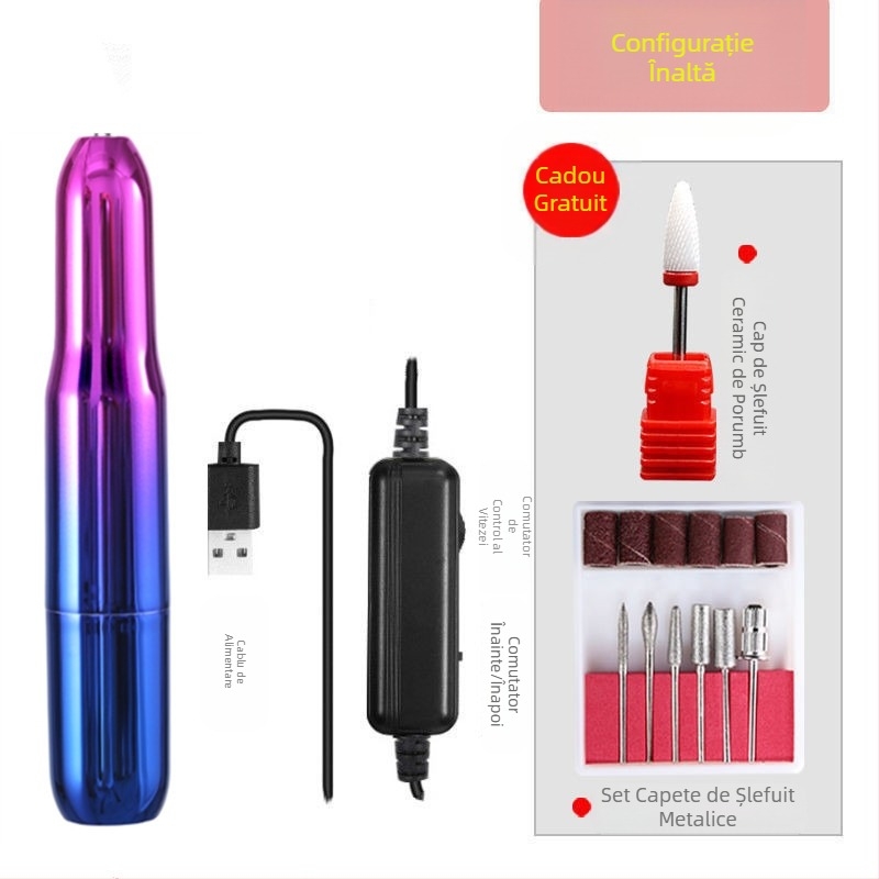 Stilou de lustruit colorat, alimentat prin USB, stilou electric de îndepărtare a ojei, mașină de lustruit, Amazon este specializată în instrumente electrice pentru unghii