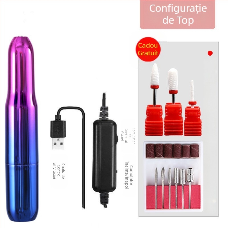 Stilou de lustruit colorat, alimentat prin USB, stilou electric de îndepărtare a ojei, mașină de lustruit, Amazon este specializată în instrumente electrice pentru unghii