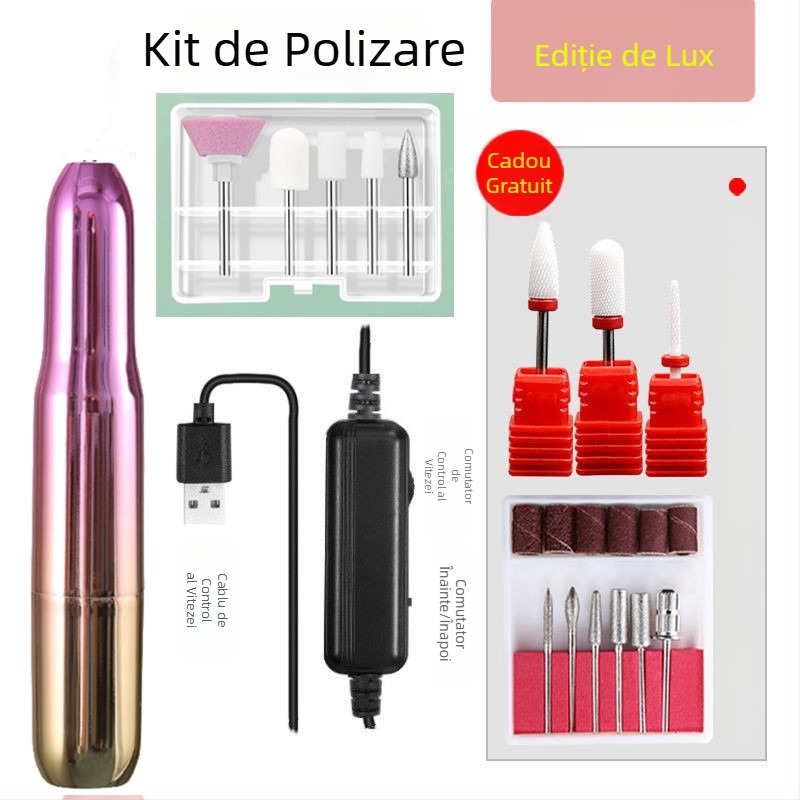 Stilou de lustruit colorat, alimentat prin USB, stilou electric de îndepărtare a ojei, mașină de lustruit, Amazon este specializată în instrumente electrice pentru unghii