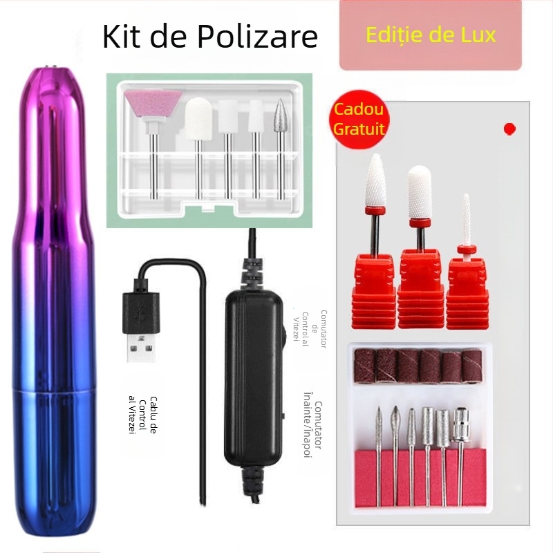Stilou de lustruit colorat, alimentat prin USB, stilou electric de îndepărtare a ojei, mașină de lustruit, Amazon este specializată în instrumente electrice pentru unghii
