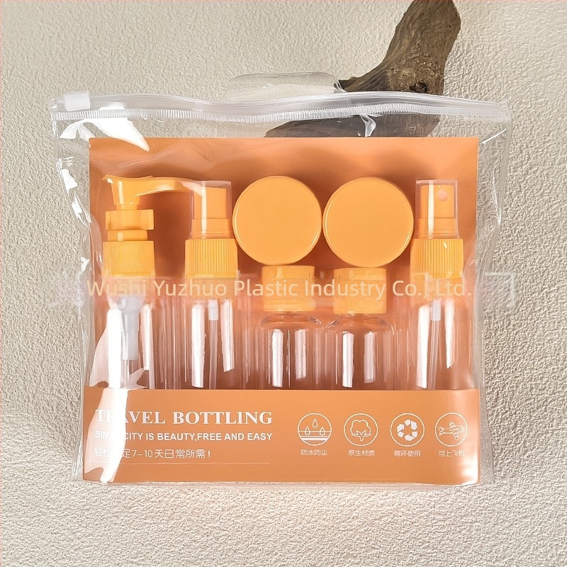 Set de îmbuteliere pentru călătorie, sticlă transparentă pentru cosmetice din plastic, 60 ml, sticlă de loțiune, sticlă portabilă pentru cremă, spray, sticlă goală