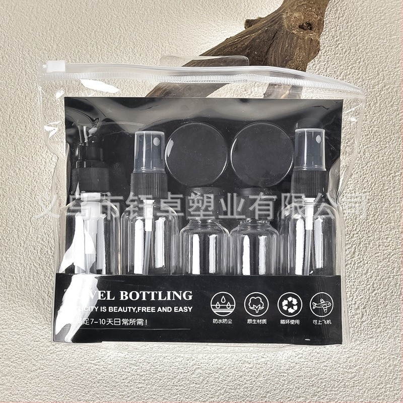 Set de îmbuteliere pentru călătorie, sticlă transparentă pentru cosmetice din plastic, 60 ml, sticlă de loțiune, sticlă portabilă pentru cremă, spray, sticlă goală