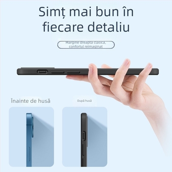 Carcasă de telefon lichidă potrivită pentru Apple 17Promax, cu margine dreaptă din silicon 13, ultra-subțire, all-inclusive, XR