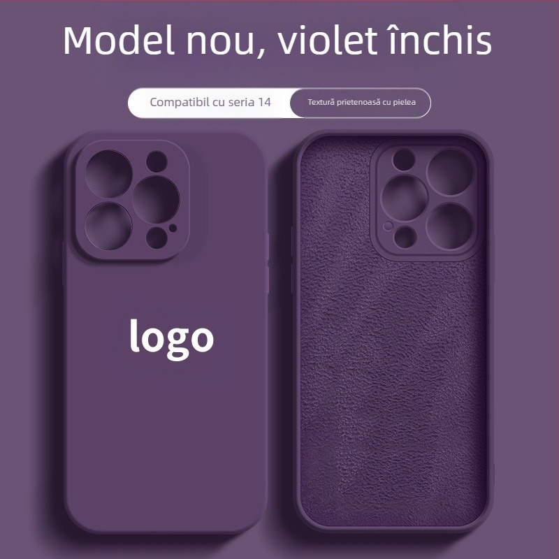 Carcasă de telefon lichidă potrivită pentru Apple 17Promax, cu margine dreaptă din silicon 13, ultra-subțire, all-inclusive, XR