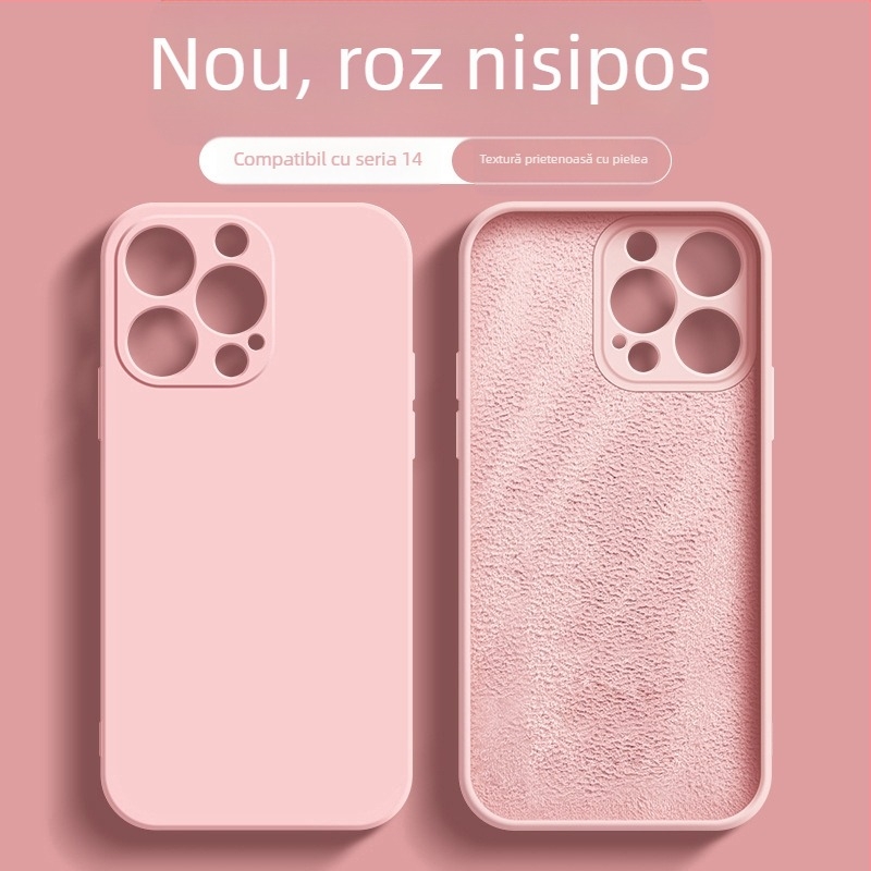 Carcasă de telefon lichidă potrivită pentru Apple 17Promax, cu margine dreaptă din silicon 13, ultra-subțire, all-inclusive, XR