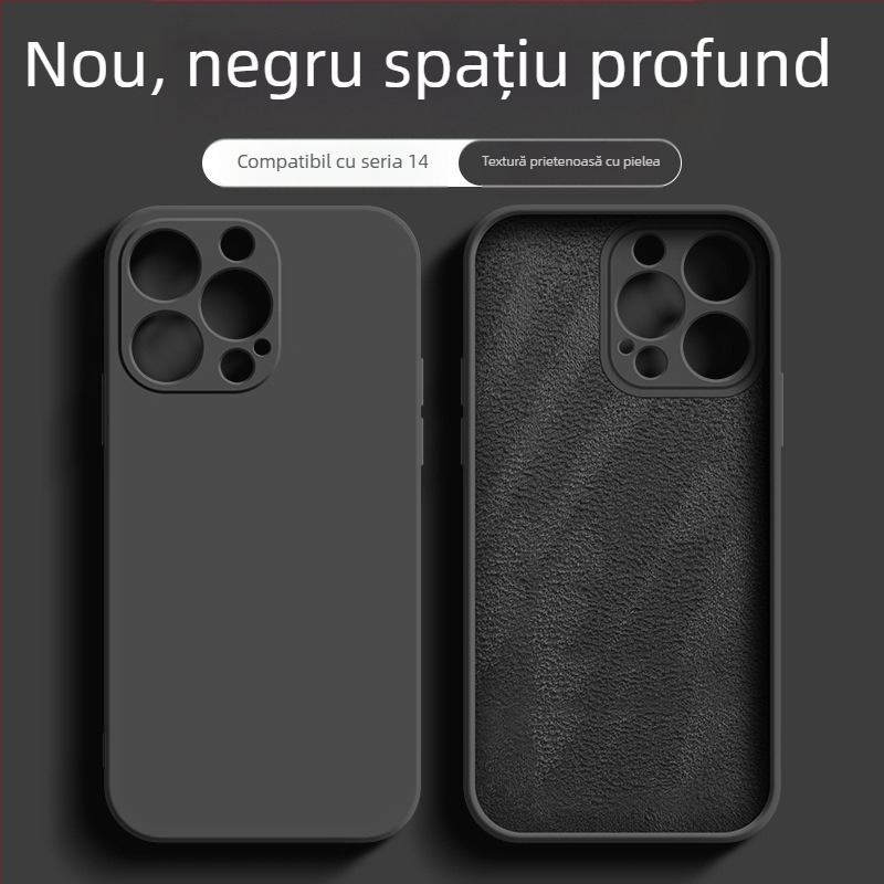 Carcasă de telefon lichidă potrivită pentru Apple 17Promax, cu margine dreaptă din silicon 13, ultra-subțire, all-inclusive, XR
