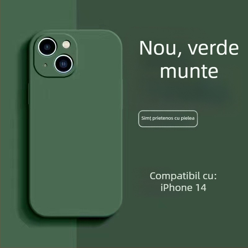 Carcasă de telefon lichidă potrivită pentru Apple 17Promax, cu margine dreaptă din silicon 13, ultra-subțire, all-inclusive, XR