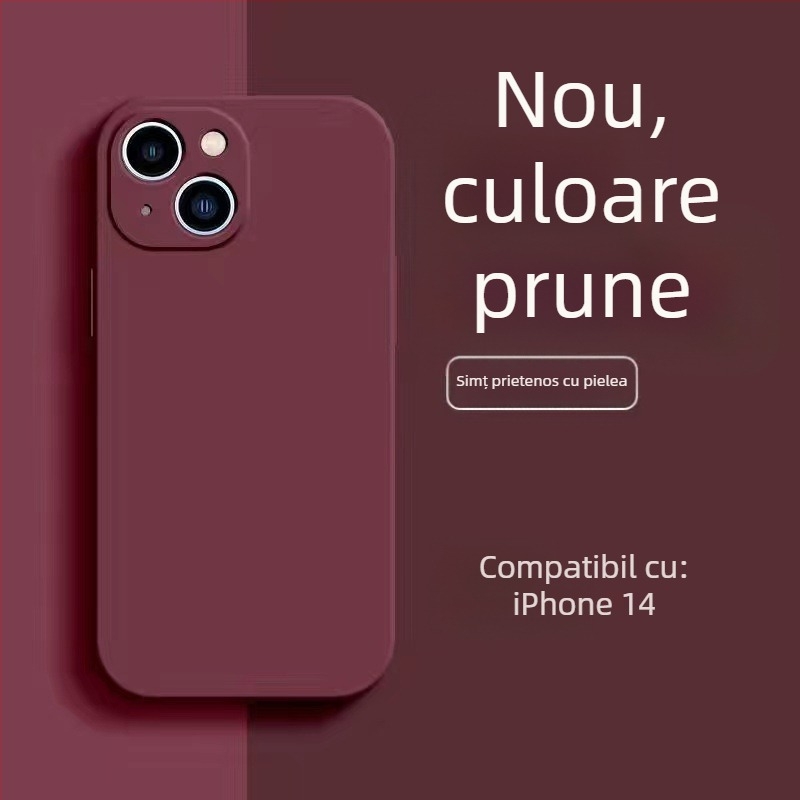Carcasă de telefon lichidă potrivită pentru Apple 17Promax, cu margine dreaptă din silicon 13, ultra-subțire, all-inclusive, XR