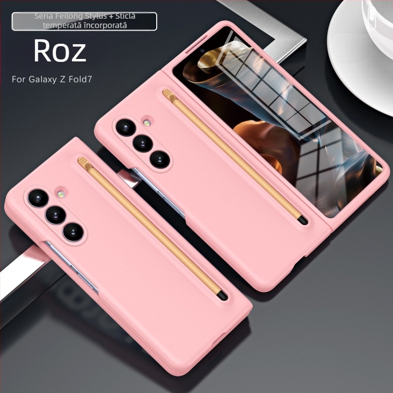 Compatibilă cu husa de telefon mobil Samsung Z Fold7, carcasă și folie oficială de același stil integrate cu stylus Fold6/5/4.