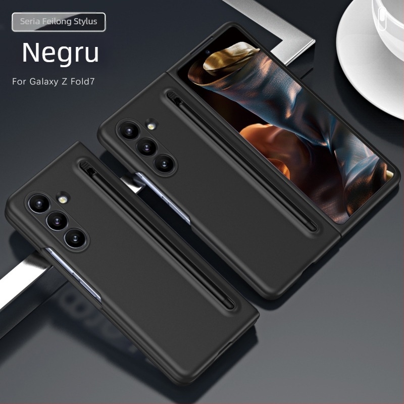 Compatibilă cu husa de telefon mobil Samsung Z Fold7, carcasă și folie oficială de același stil integrate cu stylus Fold6/5/4.